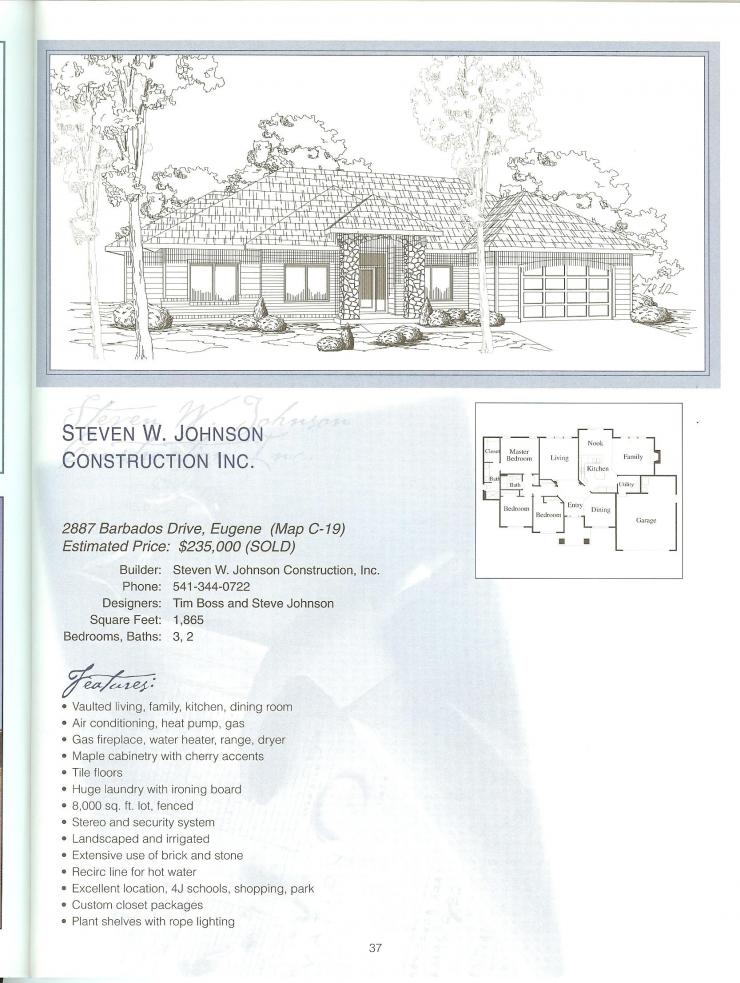 Eugene Oregon Tour of Homes Floor Plan