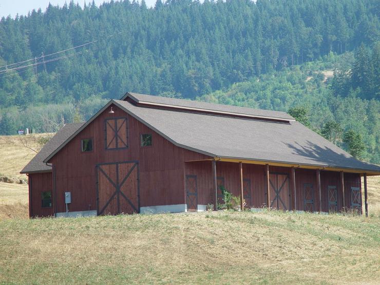 Nine Stall Equestrian Horse Custom Facility Barn