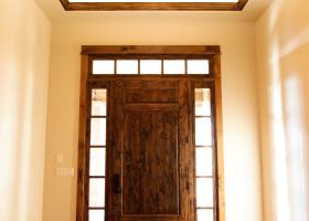 8’ custom-built knotty alder doors